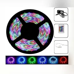 SPARK WORLD  Blue & Green 250 LED Strip String Lights image 2