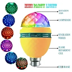 SPARK WORLD Yellow Disco Ball String Lights image 2