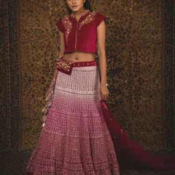 Nikita Vishakha Embroidered Thread Work Made to Measure Lehenga & Blouse With Dupatta image 3