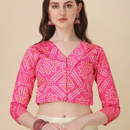 Kaizen TEXO FAB Bandhani Printed Semi-Stitched Lehenga & Blouse With Dupatta image 5