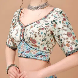 SAPTRANGI Printed Ready to Wear Lehenga & Blouse With Dupatta image 5