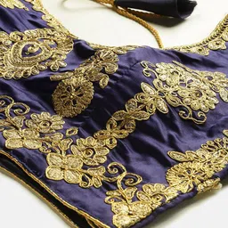 MANVAA Thread Work Semi-Stitched Lehenga & Unstitched Blouse With Dupatta image 2