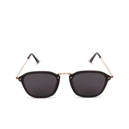 SUNNIES Black Square Sunglasses With Polarised and UV Protected Lens image 4