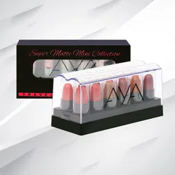 AYA Set of 2 Waterproof Liquid Eyeliner & Set of 12 Super Matte Mini Lipstick Combo image 5