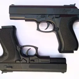 Pull Back Loaded Bullet Magazine Gun (pack of 2) with 100 BB Bullets Guns & Darts-image-26