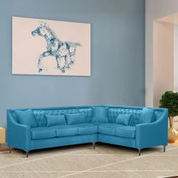 casacraft from pepperfry Nirvana LHS Sectional Sofa In Blue Color-picture-47