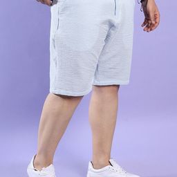 Instafab Plus Plus Size Self Design Regular Fit Mid-Rise Cotton Regular Shorts image 3