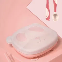 Baby Plates for Toddlers Silicone Plates /Kids BPA Free Plates with Set of Spoon- Silicone-image-17