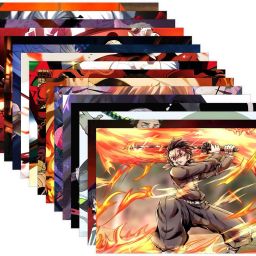 Pack of 16 Demon Slayer Poster | Tanjiro Kamado Photo Set | Anime Poster | HD Photos (Size- A5) Paper Print-10