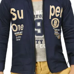 BAESD Boys Typography Printed Hooded Lightweight Open Front Jacket image 2