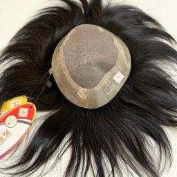 BMW hair patch size (9x7) 100% Indian human hair wig/patch/toupee Hair Extension-image-40