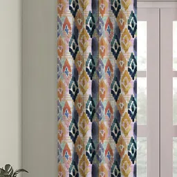 HOUZZCODE Yellow & Multicoloured Black Out Window Curtain image 3