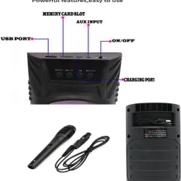 RECTITUDE Wireless Speaker Support Bluetooth, FM Radio, USB, Micro SD Card Reader 10 W Bluetooth Soundbar image 2