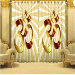 212 cm (7 ft) Polyester Room Darkening Door Curtain Single Curtain-image-24