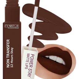 FORFOR Power Stay Set Of 2 Liquid Matte Lipstick -5ml Each-Cocoa Brown 16-Mauve Matte 23 image 3