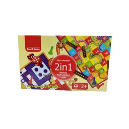 MUREN Kids Printed 2 In 1 Snake & Ladder Board Game image 5