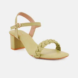 Mast & Harbour Textured Open Toe Block Heels image 4
