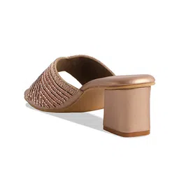 ERIDANI Embellished Open Toe Block Heels image 2