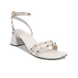 Try Me Embellished Open Toe Backstrap Block Heels image 3