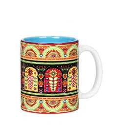 KOLOROBIA Green & Red Printed Ceramic Glossy Mug 325 ml image 4