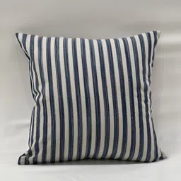 SLEEPY THREADS Blue & White Set of 5 Striped Square Cushion Covers image 2
