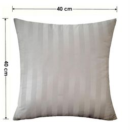 Lushomes White Set of 2 Striped Square Cushion Covers image 2