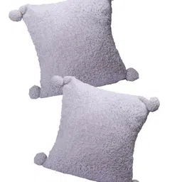 Soumya Grey Set of 2 Square Cushion Covers image 3
