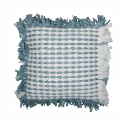 ZESTURE Grey & White Abstract Textured Square Cushion Covers image 3