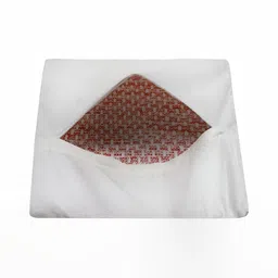 ZESTURE White & Red 2 Pcs Abstract Square Cushion Covers image 3