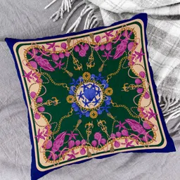 HOUZZCODE Pink & Green Set of 2 Abstract Square Cushion Covers image 2