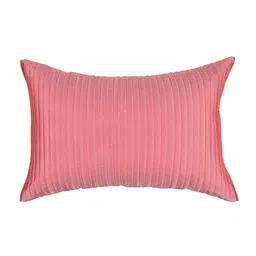 ANS Peach-Coloured 2 Pieces Self Designed Rectangle Cushion Covers image 2