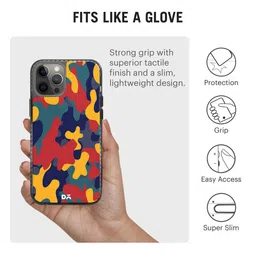 DailyObjects Multi Colored Printed  Color Block Camo iPhone 12 Pro Phone Case image 2