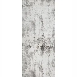 OBSESSIONS Cream-Colored & Grey Abstract-Printed Anti-Static Floor Runner image 3