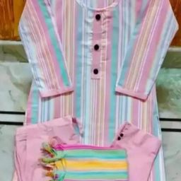 Khadi Cotton Women Kurti With Dupatta & Bottomwear-image-2