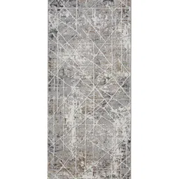 OBSESSIONS Grey & Cream Coloured Abstract Printed Anti Static Floor Runner image 5