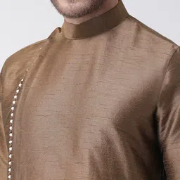 DEYANN Regular Dupion Silk Kurta with Dhoti Pants image 2