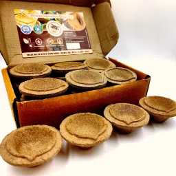 Panchgavya Diya/Deepak, Made of 5 Natural Elements (Pack of 20 pcs) Cow Dung Table Diya-image-41
