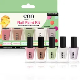 enn Nail Paint Kit With Extra Shine 5 In 1 Macaron, Tiramisu, Chocomint, Marshmallow, Cupcake-picture-45