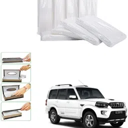 Car Tissue Box Refiller facial tissue (Pack of 10,100 pulls 2 ply,TISSUE REFILL ONLY) For Mahindra Scorpio Old Vehicle Tissue Dispenser-image-8