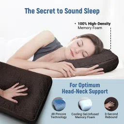 la verne Luxury Memory Foam Geometric Sleeping Pillow Pack of 1 image 5