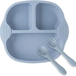 supvox Baby Suction Plates for Feeding with 4 Strong Suction Cups Silicone Plates Set - Food Grade Plastic-picture-14