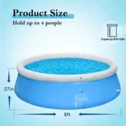 tiny tales Intex (IND*98) 8FT Easy Set Pool With Free Pump Inflatable Swimming Pool image 5