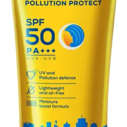 Sunscreen - SPF 50 PA+++ Pollution Protect SPF 50 Mineral Sunscreen Gel | Lightweight & Oil free |-5
