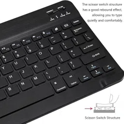Proelite Ultra-Slim Bluetooth Keyboard Upto 11.5 inch Portable Mini Rechargeable Keyboard Wireless Standard Tablet Keyboard Compatible with Tablet image 4