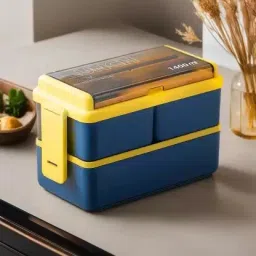 Section Lock Lunch Box For College, School, Office 3 Containers Lunch Box-16