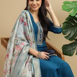 Kurti With Dupatta & Bottomwear-image-8