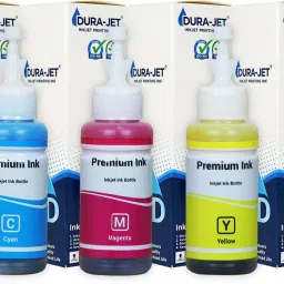 Dura-Jet T664 Ink For Ep L130,L380,L210,L220,L310, L350Printers - (C/M/Y/Bk - 70g x 4) Black + Tri Color Combo Pack Ink Bottle-image-57