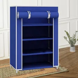 4 Shelve Shoe Rack PP Collapsible Wardrobe-28