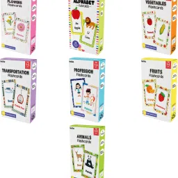 Set of 7 Deck of Flash Cards, Flashcards For Toddlers and Kids-38
