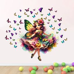 50 cm Floral Girls Wall Sticker & Decal Removable Sticker-image-4